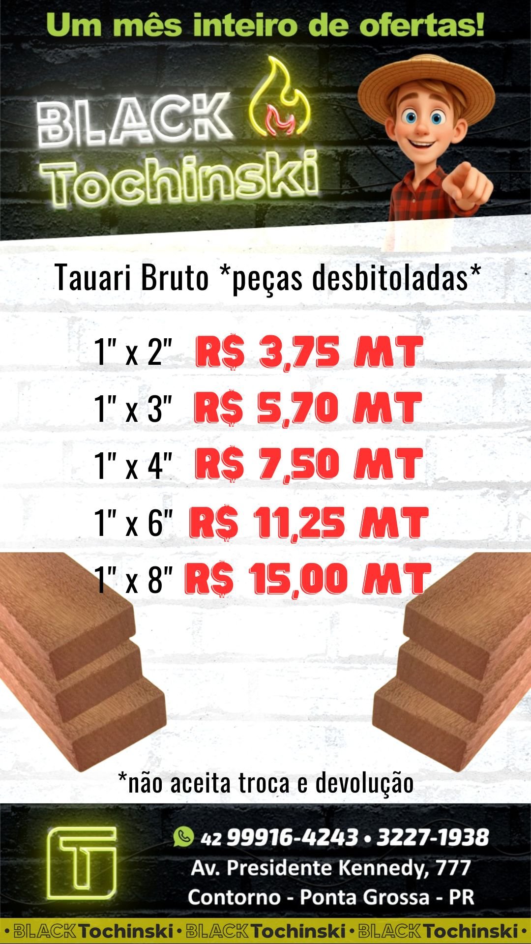 madeira tabua tauari